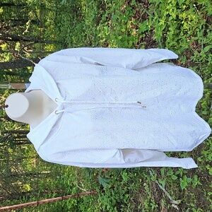 Michael Kors Women's Plus Size 1X White/Gold Pullover Hoodie New